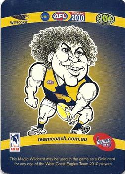 2010 Team Zone AFL Team - Magic Wildcards #MW-15 Matt Priddis Back